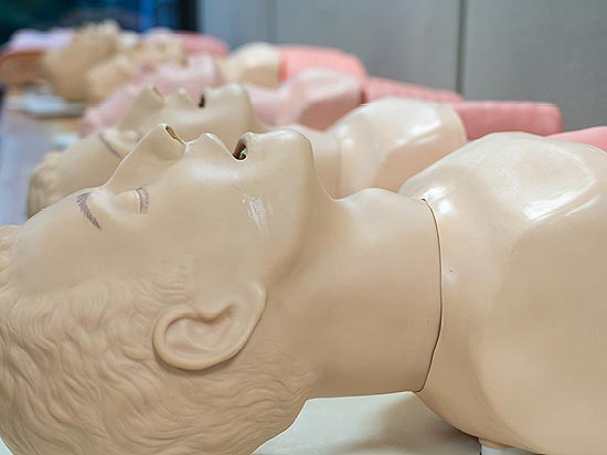 CPR manaquins prepped for rescue class