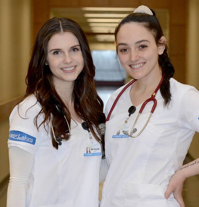 FLCC Nursing program graduates McKayla Moore and Allyssa Richmond