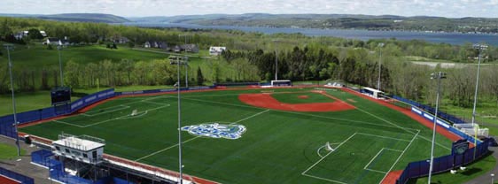 Birds eye view of the FLCC multi-purpose athletic fields on main campus